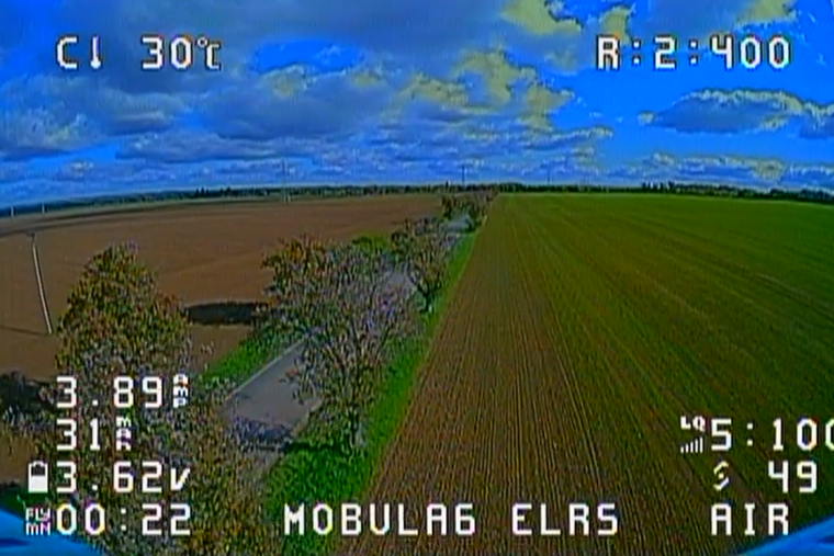 FPV drone in flight